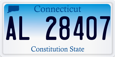CT license plate AL28407