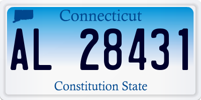 CT license plate AL28431