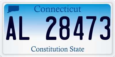 CT license plate AL28473