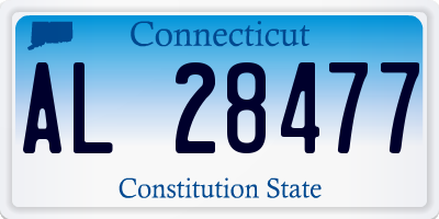 CT license plate AL28477