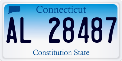 CT license plate AL28487
