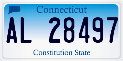 CT license plate AL28497
