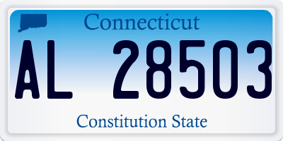 CT license plate AL28503