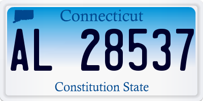 CT license plate AL28537