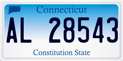 CT license plate AL28543