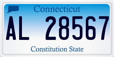 CT license plate AL28567
