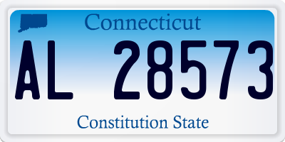 CT license plate AL28573