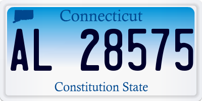 CT license plate AL28575