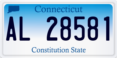 CT license plate AL28581