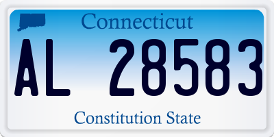 CT license plate AL28583