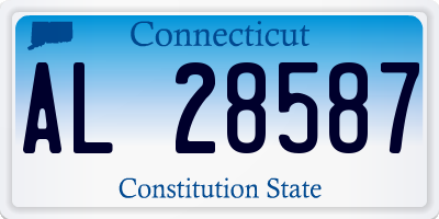 CT license plate AL28587