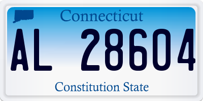 CT license plate AL28604