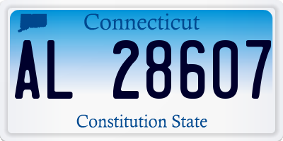 CT license plate AL28607