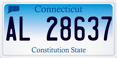 CT license plate AL28637