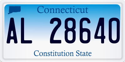 CT license plate AL28640