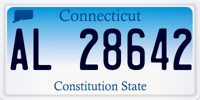 CT license plate AL28642