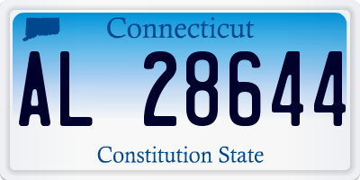 CT license plate AL28644