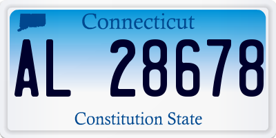 CT license plate AL28678