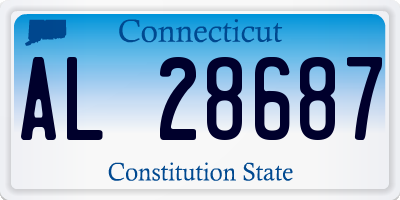 CT license plate AL28687