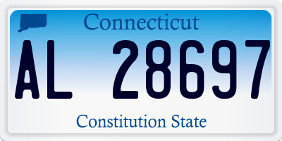 CT license plate AL28697