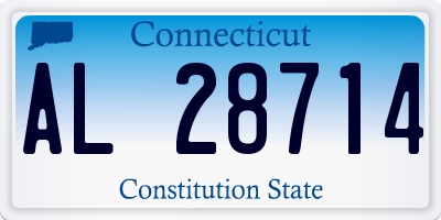 CT license plate AL28714