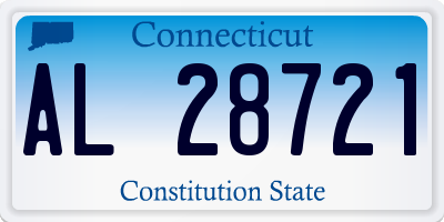 CT license plate AL28721