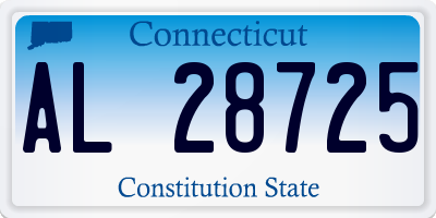 CT license plate AL28725