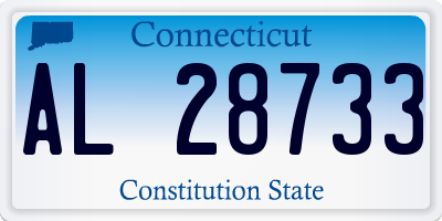 CT license plate AL28733