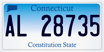 CT license plate AL28735