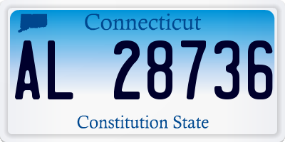 CT license plate AL28736