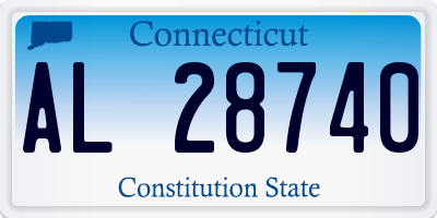 CT license plate AL28740