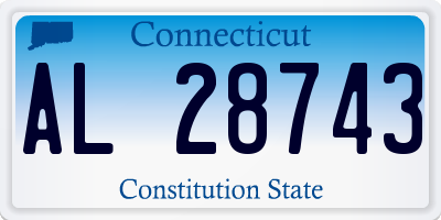 CT license plate AL28743