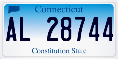 CT license plate AL28744