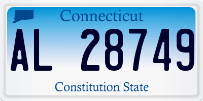 CT license plate AL28749