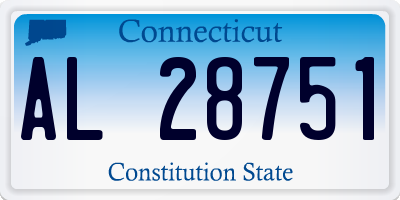 CT license plate AL28751
