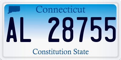 CT license plate AL28755
