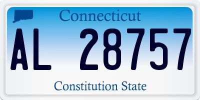 CT license plate AL28757