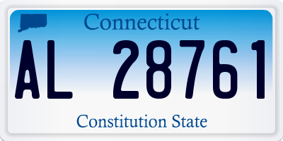 CT license plate AL28761