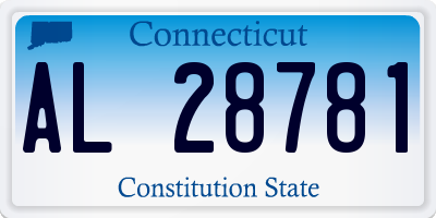 CT license plate AL28781