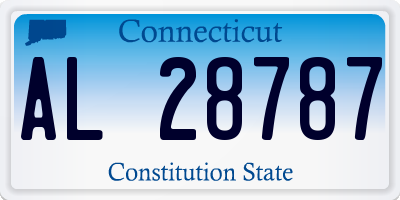 CT license plate AL28787