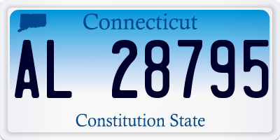 CT license plate AL28795