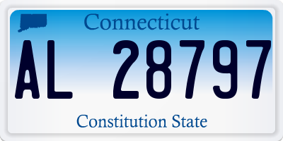CT license plate AL28797