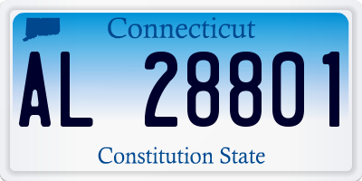 CT license plate AL28801