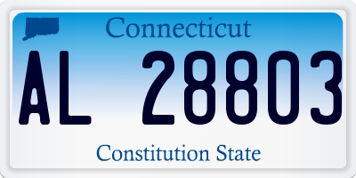 CT license plate AL28803