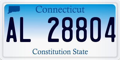 CT license plate AL28804
