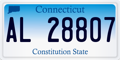 CT license plate AL28807