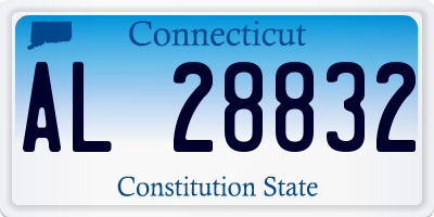 CT license plate AL28832