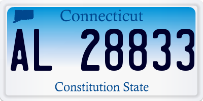 CT license plate AL28833