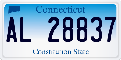 CT license plate AL28837