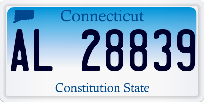 CT license plate AL28839